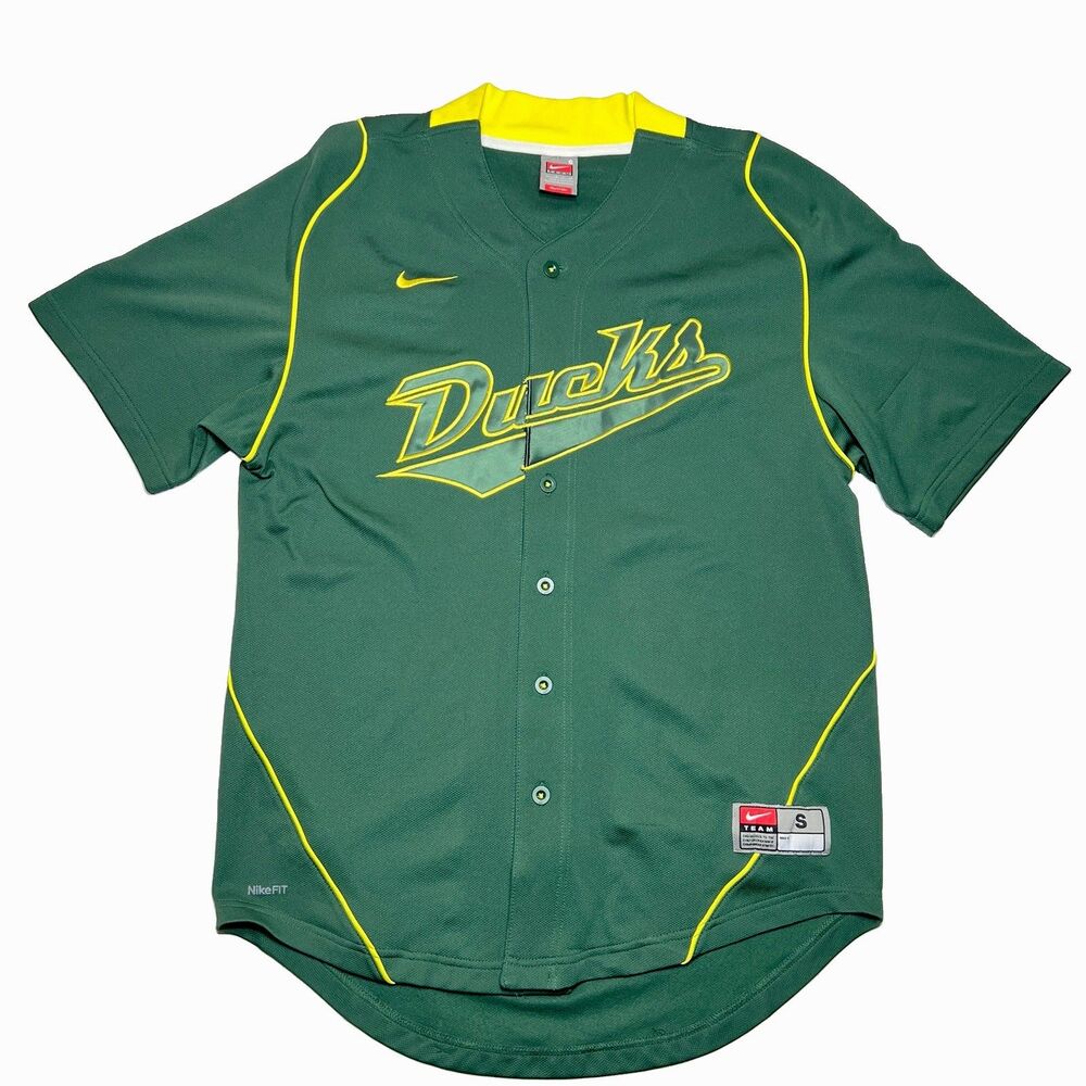 Oregon Ducks Baseball Jersey Mens Small by Nike Team
